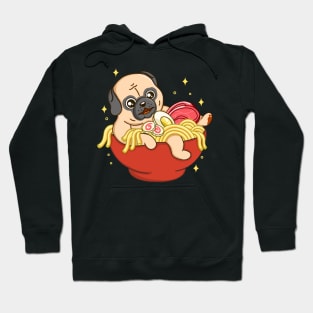 Little Pug and Ramen Hoodie